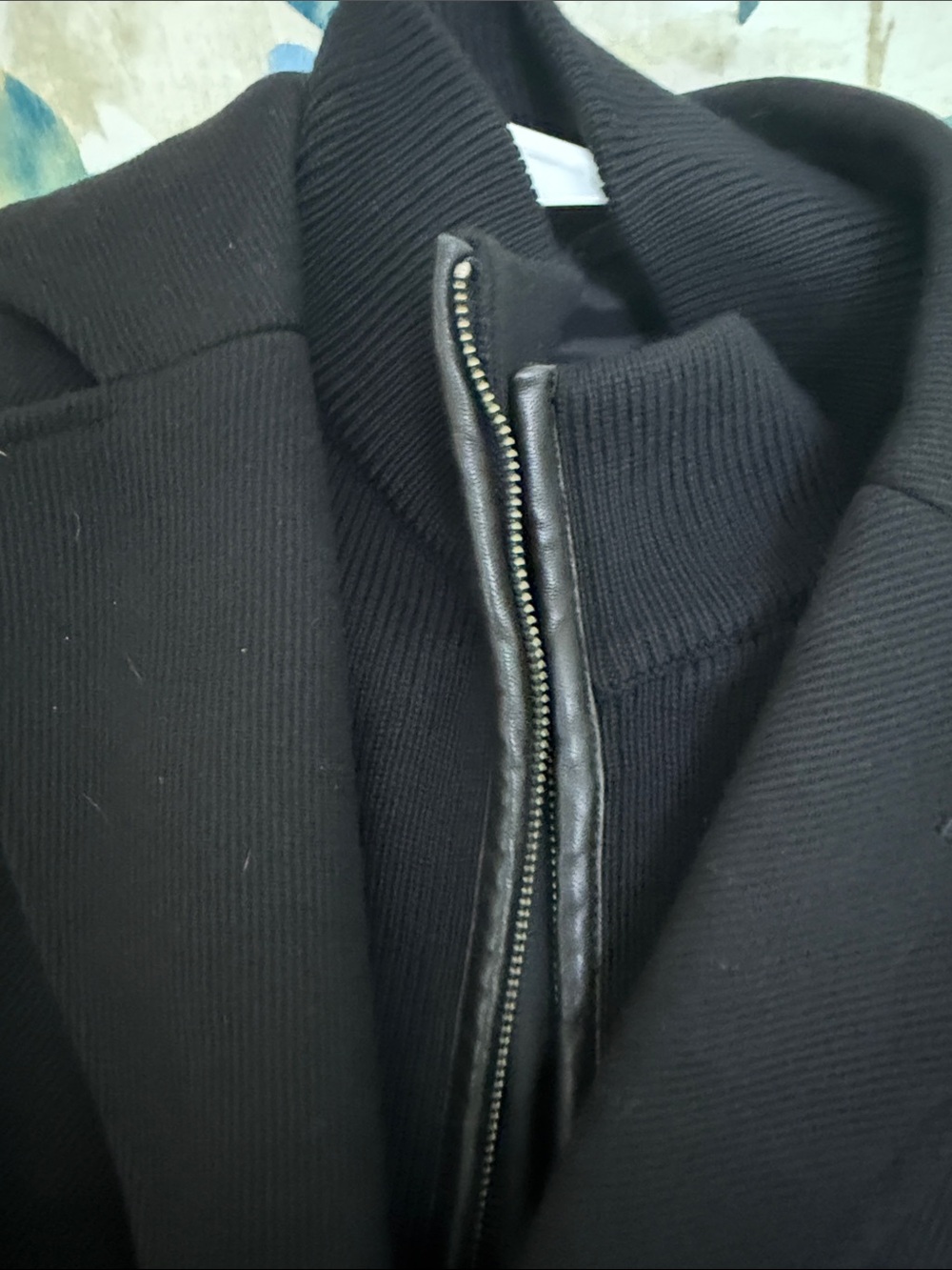 Cole Haan Black Men's Wool Pea Coat - Picture 3 of 4